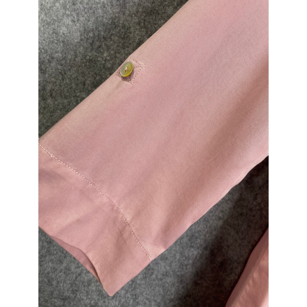 Soft Surroundings Blush Pink Tencel Asymmetrical Button Tunic Top‎ Women's M - Picture 12 of 13
